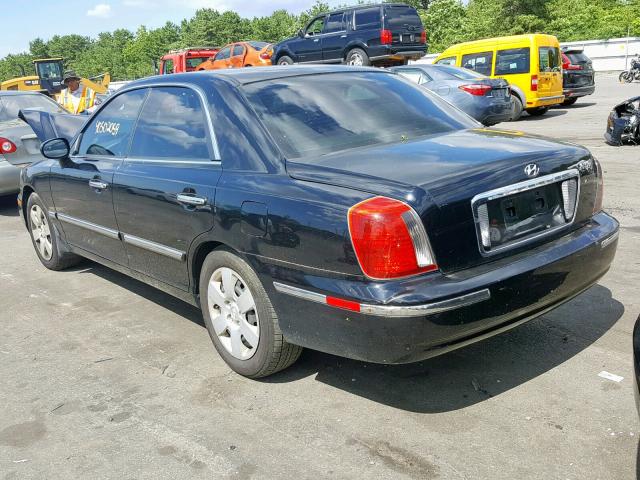 KMHFU45E74A302424 - 2004 HYUNDAI XG 350 BLACK photo 3