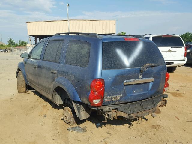 1D4HB48N66F139269 - 2006 DODGE DURANGO SL BLUE photo 3