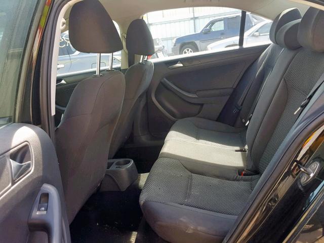 3VW2K7AJ6BM018843 - 2011 VOLKSWAGEN JETTA BASE BLACK photo 6