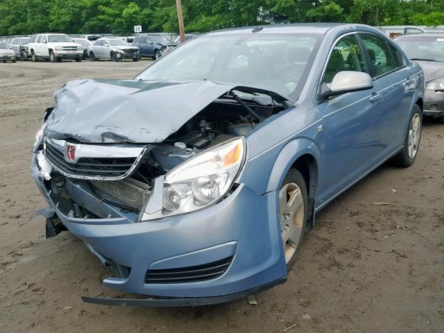 1G8ZS57B09F171714 - 2009 SATURN AURA XE BLUE photo 2