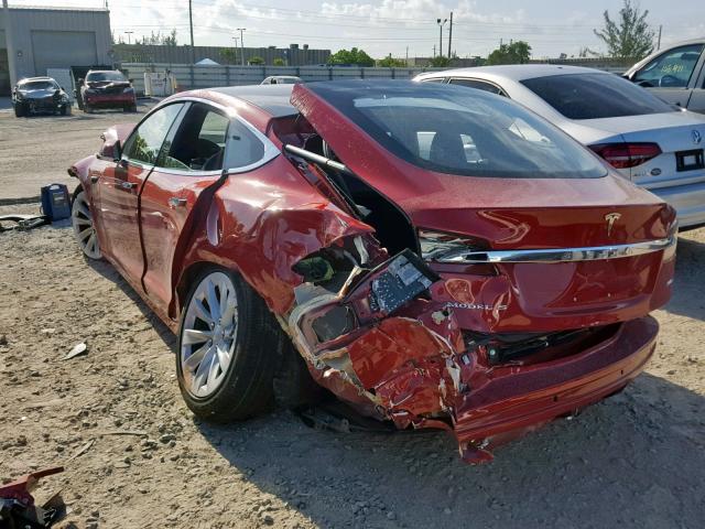 5YJSA1E27HF217158 - 2017 TESLA MODEL S Qırmızı foto 3