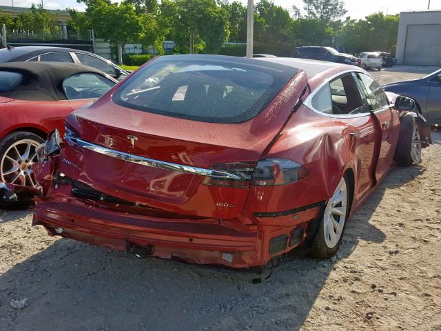 5YJSA1E27HF217158 - 2017 TESLA MODEL S Qırmızı foto 4