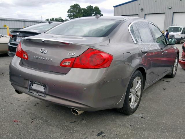 JN1CV6AP3BM509740 - 2011 INFINITI G37 BASE GRAY photo 4