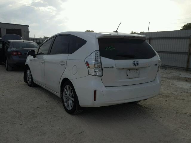 JTDZN3EU0C3097340 - 2012 TOYOTA PRIUS V WHITE photo 3