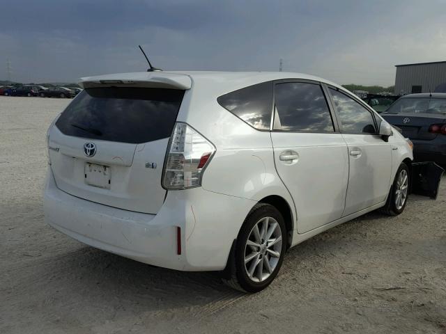 JTDZN3EU0C3097340 - 2012 TOYOTA PRIUS V WHITE photo 4