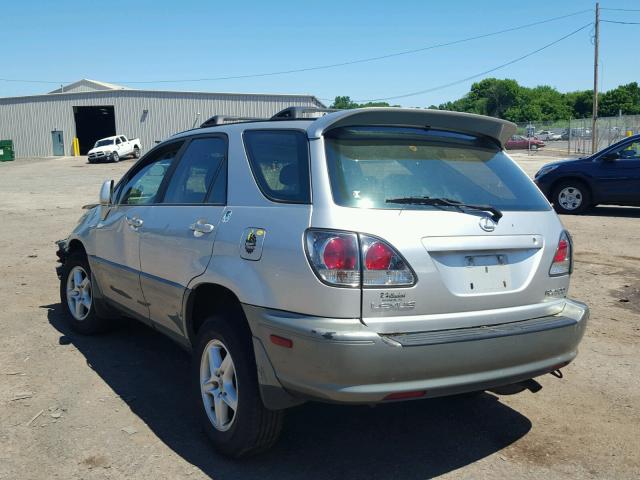 JTJHF10U220239284 - 2002 LEXUS RX 300 SILVER photo 3