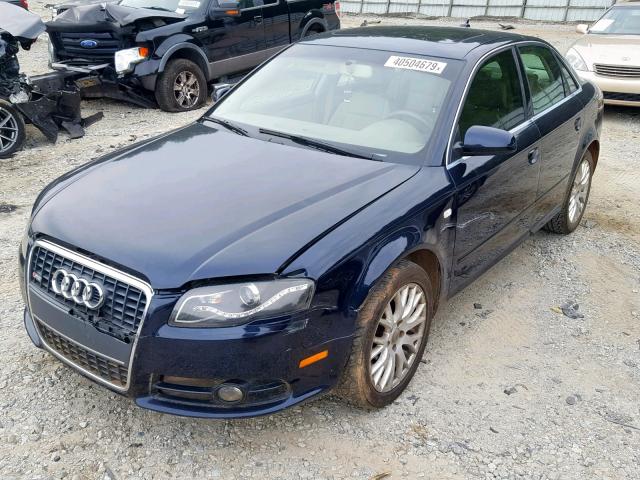 WAUAF78E08A144002 - 2008 AUDI A4 2.0T BLUE photo 2