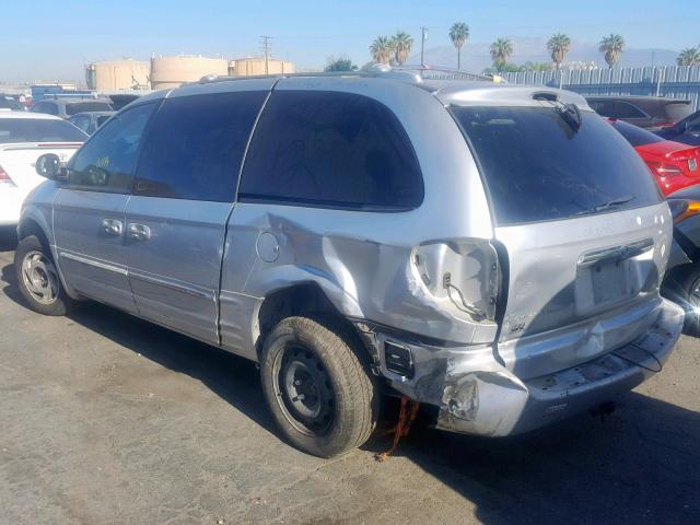 2C8GP64L01R257456 - 2001 CHRYSLER TOWN & COU SILVER photo 3