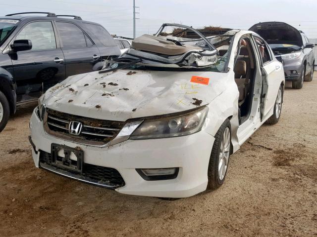 1HGCR3F8XDA018993 - 2013 HONDA ACCORD EXL WHITE photo 2