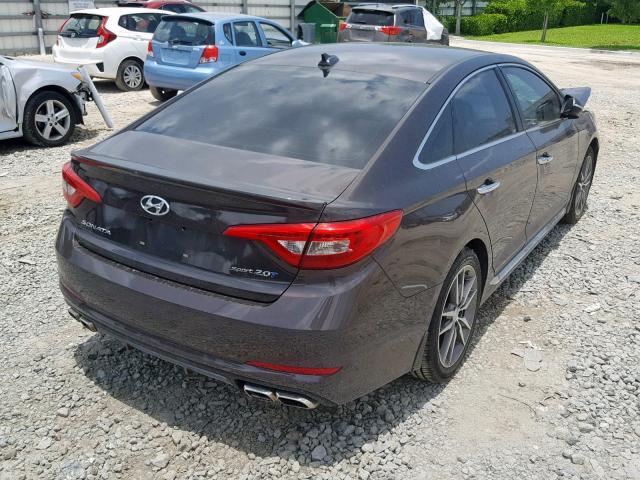 5NPE34ABXFH172309 - 2015 HYUNDAI SONATA SPO BROWN photo 4