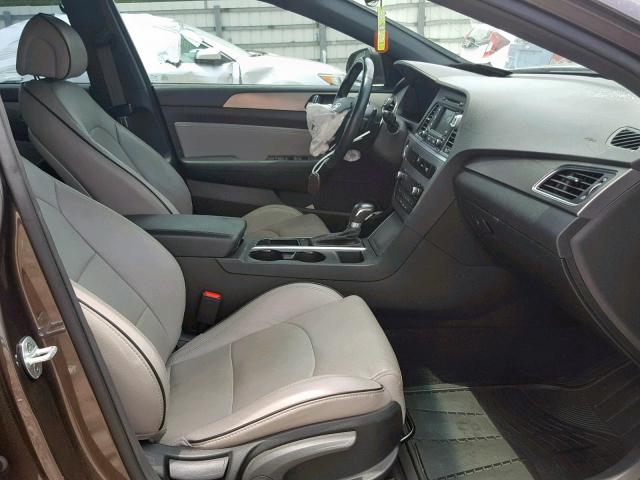 5NPE34ABXFH172309 - 2015 HYUNDAI SONATA SPO BROWN photo 5