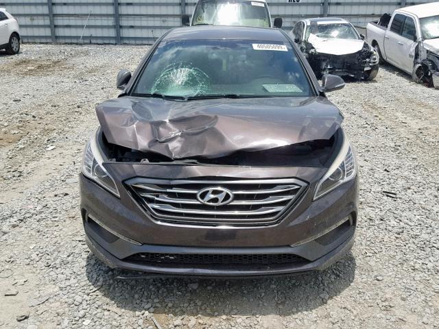 5NPE34ABXFH172309 - 2015 HYUNDAI SONATA SPO BROWN photo 9