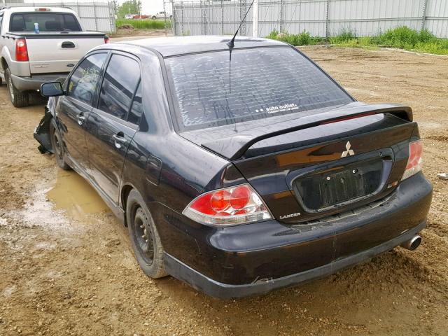 JA3AJ66F96U611497 - 2006 MITSUBISHI LANCER RAL BLACK photo 3