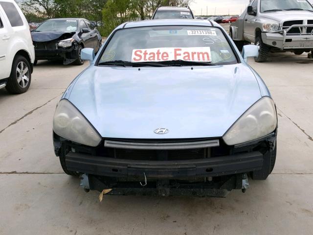 KMHHM66D67U241483 - 2007 HYUNDAI TIBURON GS BLUE photo 9