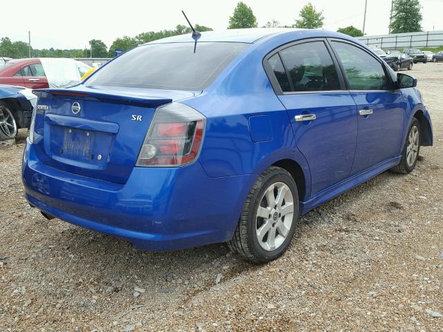 3N1AB6AP1CL703288 - 2012 NISSAN SENTRA 2.0 BLUE photo 4