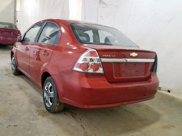 KL1TD5DE6BB226403 - 2011 CHEVROLET AVEO LS RED photo 3