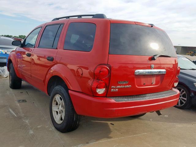 1D4HD48K04F134730 - 2004 DODGE DURANGO SL RED photo 3