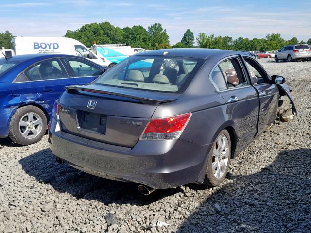 1HGCP36819A026512 - 2009 HONDA ACCORD EXL GRAY photo 4