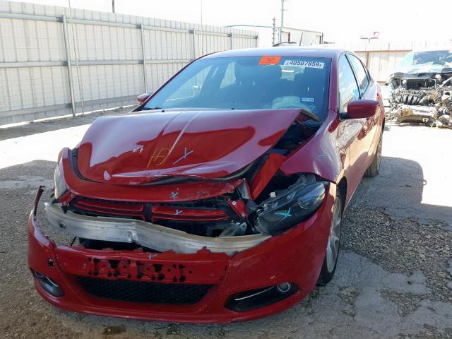 1C3CDFBA4DD146690 - 2013 DODGE DART SXT RED photo 2