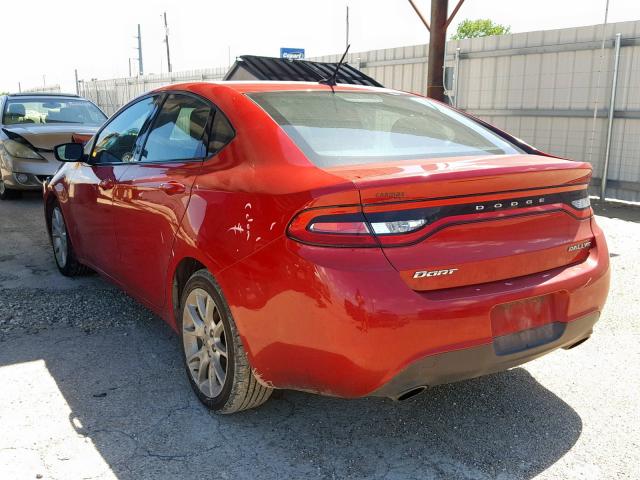 1C3CDFBA4DD146690 - 2013 DODGE DART SXT RED photo 3