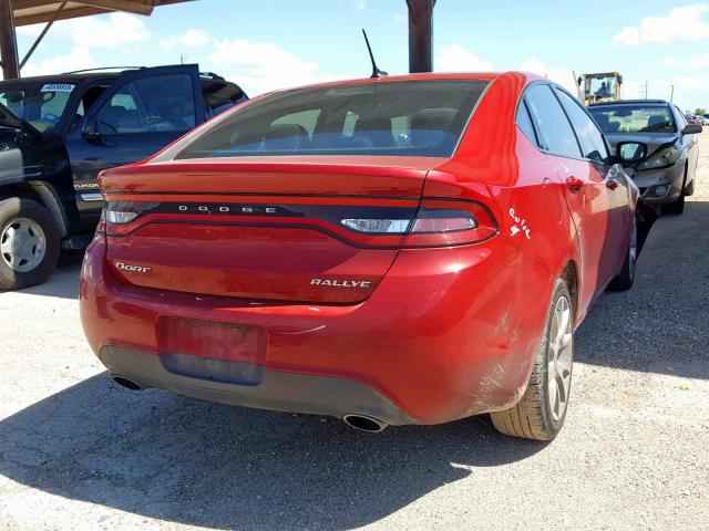 1C3CDFBA4DD146690 - 2013 DODGE DART SXT RED photo 4