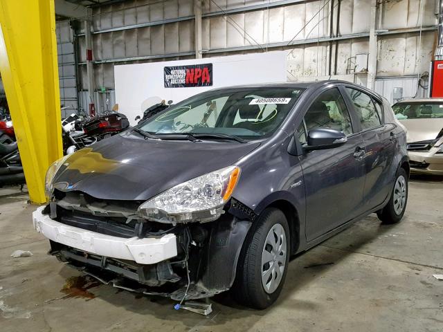 JTDKDTB32D1057497 - 2013 TOYOTA PRIUS C GRAY photo 2