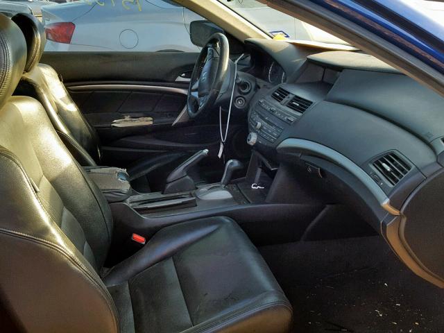 1HGCS22879A011236 - 2009 HONDA ACCORD EXL BLUE photo 5