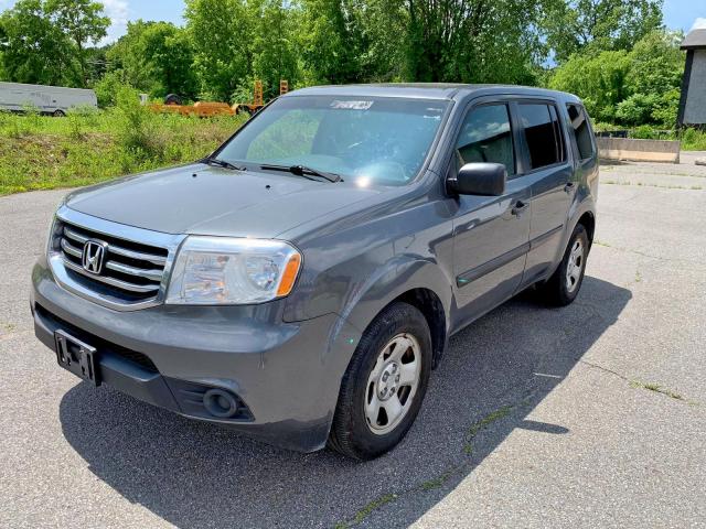 5FNYF4H23DB014383 - 2013 HONDA PILOT LX GRAY photo 2