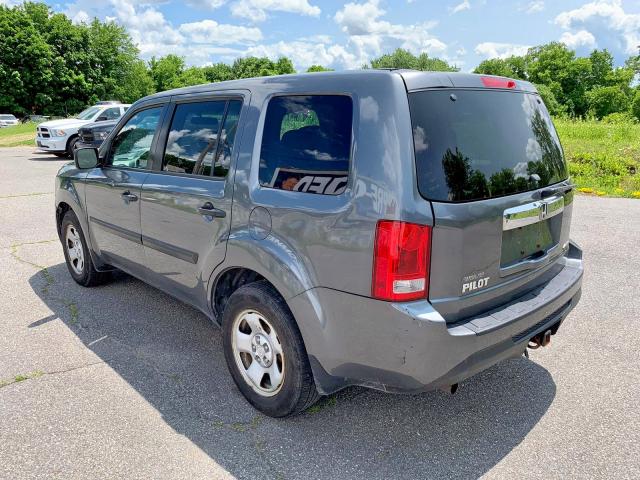 5FNYF4H23DB014383 - 2013 HONDA PILOT LX GRAY photo 3