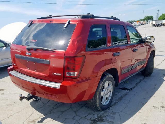 1J4GR48K95C718387 - 2005 JEEP GRAND CHER RED photo 4