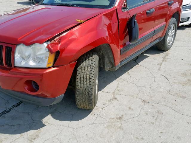 1J4GR48K95C718387 - 2005 JEEP GRAND CHER RED photo 9