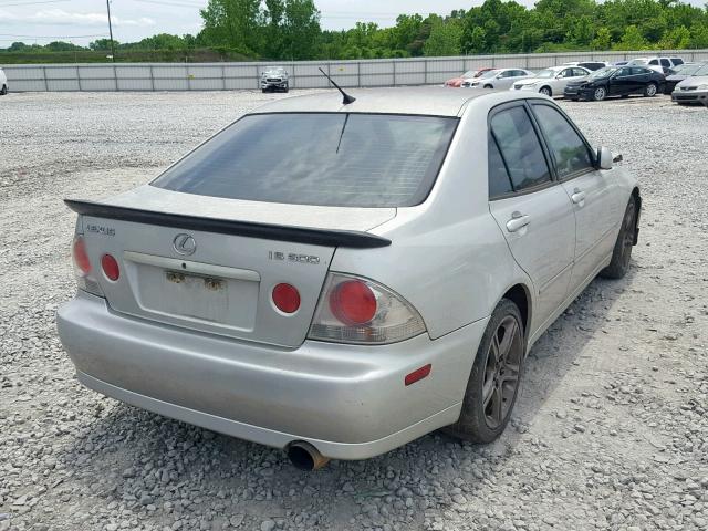 JTHBD182810031330 - 2001 LEXUS IS 300 SILVER photo 4