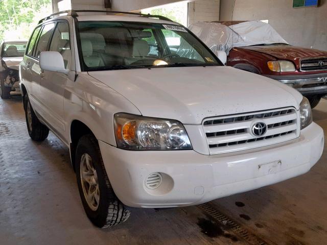 JTEGD21A240103184 - 2004 TOYOTA HIGHLANDER WHITE photo 1