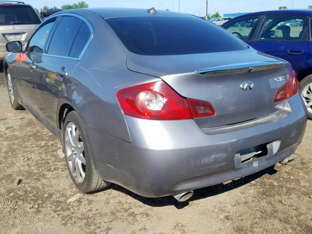 JNKCV61F19M357387 - 2009 INFINITI G37 GRAY photo 3