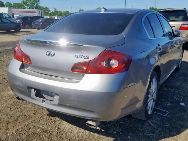 JNKCV61F19M357387 - 2009 INFINITI G37 GRAY photo 4