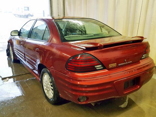 1G2NF52T51M568722 - 2001 PONTIAC GRAND AM S MAROON photo 3