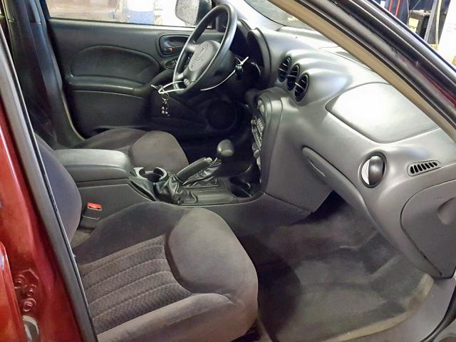 1G2NF52T51M568722 - 2001 PONTIAC GRAND AM S MAROON photo 5