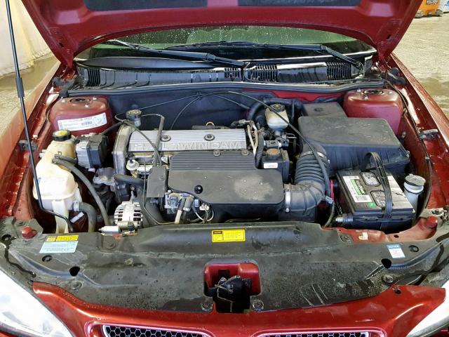 1G2NF52T51M568722 - 2001 PONTIAC GRAND AM S MAROON photo 7