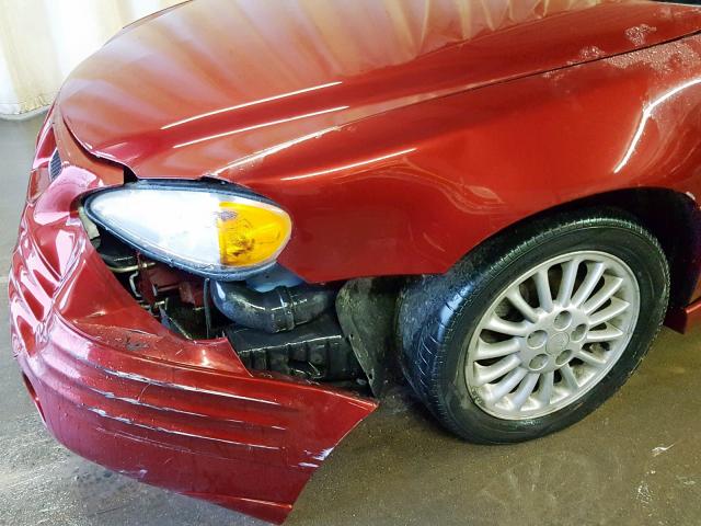 1G2NF52T51M568722 - 2001 PONTIAC GRAND AM S MAROON photo 9
