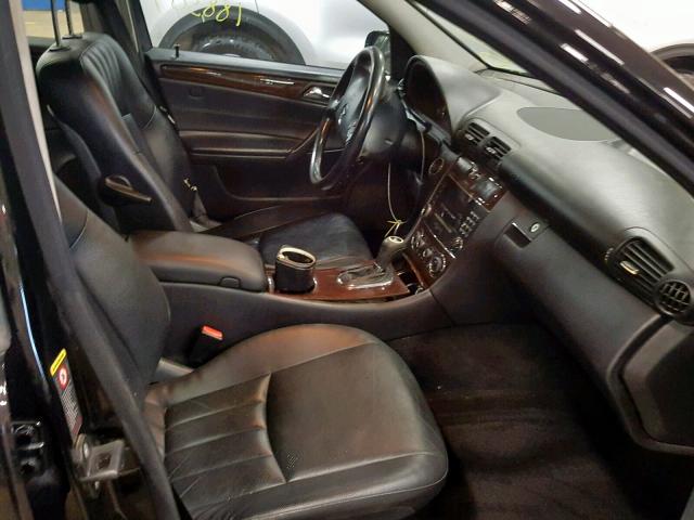 WDBRF84J25F652323 - 2005 MERCEDES-BENZ C 320 4MAT BLACK photo 5