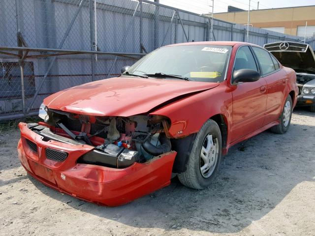 1G2NE52E15M244712 - 2005 PONTIAC GRAND AM S RED photo 2