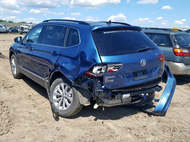 3VV2B7AX2JM167578 - 2018 VOLKSWAGEN TIGUAN SE BLUE photo 3