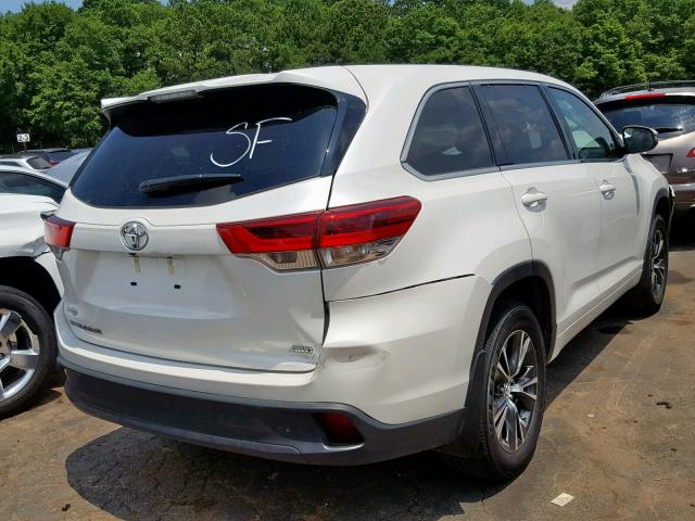 5TDBZRFH7JS800180 - 2018 TOYOTA HIGHLANDER WHITE photo 4