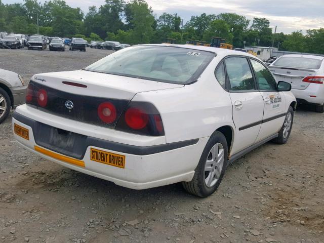 2G1WF52E759147078 - 2005 CHEVROLET IMPALA WHITE photo 4