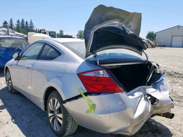 1HGCS12879A800299 - 2009 HONDA ACCORD EXL SILVER photo 3