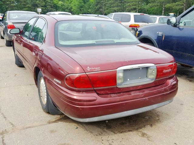 1G4HR54K0YU238335 - 2000 BUICK LESABRE LI RED photo 3