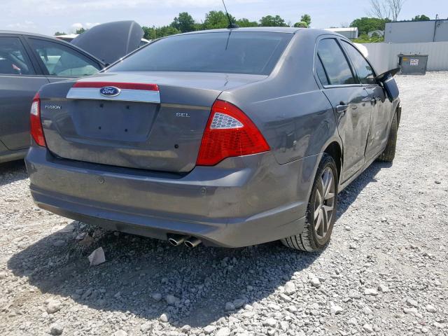 3FAHP0JA2BR261564 - 2011 FORD FUSION SEL GRAY photo 4