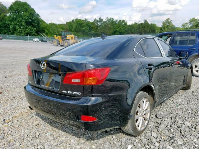 JTHCK262775010872 - 2007 LEXUS IS 250 BLACK photo 4