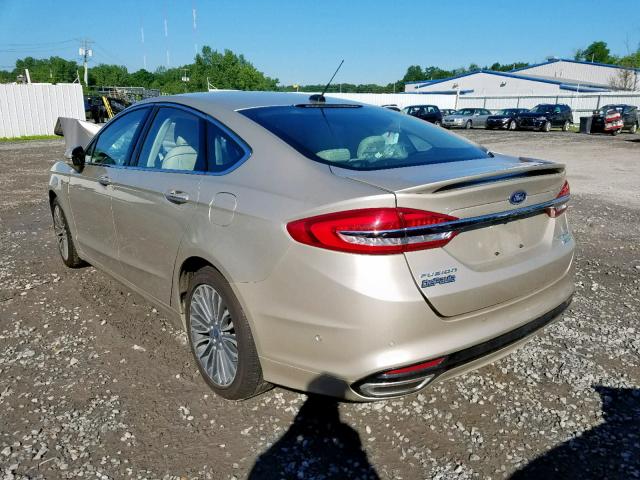 3FA6P0K90HR165842 - 2017 FORD FUSION TIT GOLD photo 3