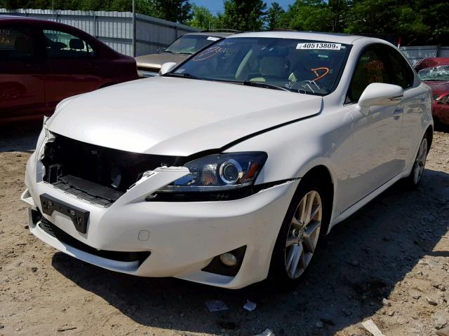 JTHCF5C20D5060938 - 2013 LEXUS IS 250 WHITE photo 2